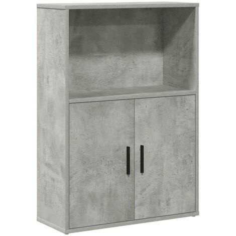 vidaXL Libreria Grigio Cemento 60x24x85 cm in Legno Multistrato