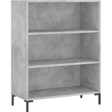vidaXL Libreria Grigio Cemento 69,5x32,5x90 cm in Legno Multistrato