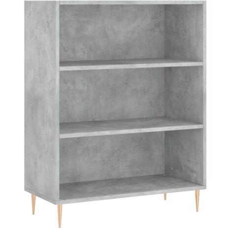 vidaXL Libreria Grigio Cemento 69,5x32,5x90 cm in Legno Multistrato