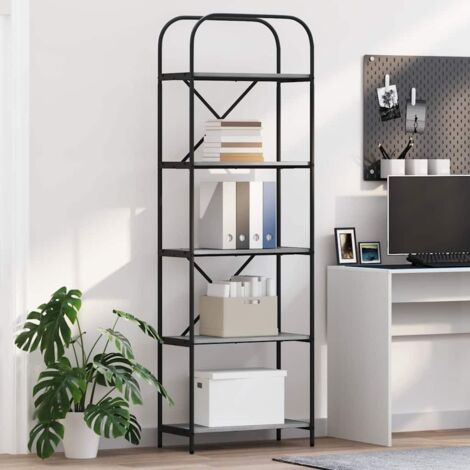 vidaXL Libreria Grigio sonoma 60 x 30 x 183 cm Legno multistrato