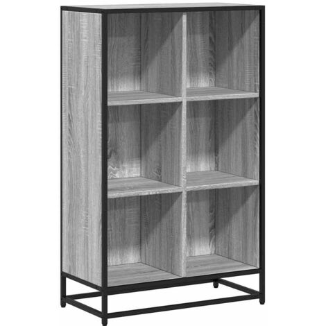 vidaXL Libreria Grigio Sonoma 65,5x33x107,5 cm in Legno