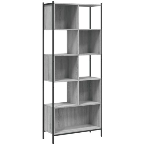 vidaXL Libreria Grigio Sonoma 72x28x172 cm in Legno Multistrato