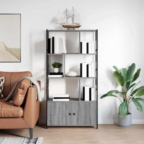 vidaXL Libreria Grigio sonoma 80 x 30 x 155.5 cm Legno multistrato