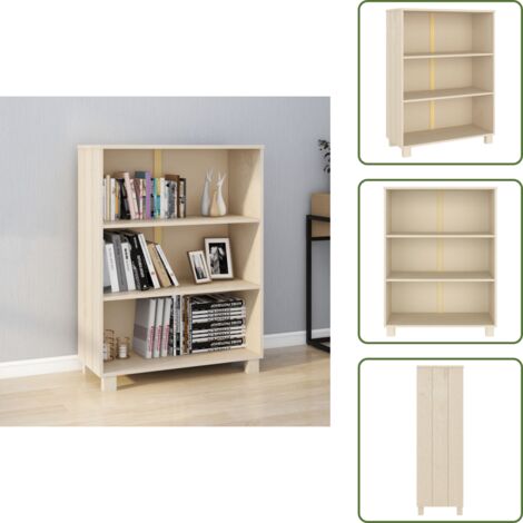- vidaXL Libreria HAMAR ambra 85x35x112 cm in Legno Massello di Pino -