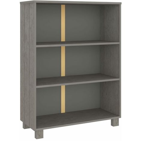vidaXL Libreria HAMAR Grigio Chiaro 85x35x112cm Legno Massello di Pino