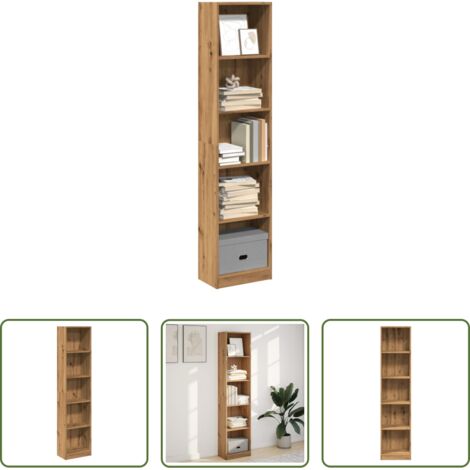 vidaXL Libreria in legno ingegnerizzato -  Libreria Artigianale Rovere 40x24x176 cm Legno ingegnerizzato