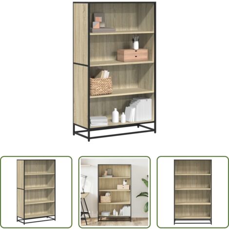 vidaXL Libreria in legno -  Libreria Rovere Sonoma 80,5x35x139 cm in Truciolato