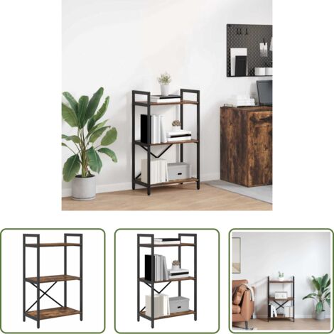 vidaXL Libreria in legno multistrato -  Libreria Rovere fumé 56 x 34 x 96 cm Legno multistrato