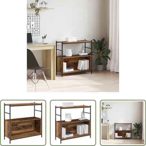 vidaXL Libreria in legno multistrato -  Libreria Rovere fumo 80 x 30 x 78.5 cm Legno multistrato
