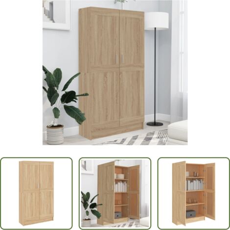 vidaXL Libreria in legno multistrato -  Libreria Rovere Sonoma 82,5x30,5x150 cm in Legno Multistrato