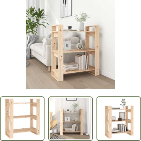 vidaXL Libreria in pino -  Libreria/Divisorio 80x35x91 cm Legno Massello di Pino