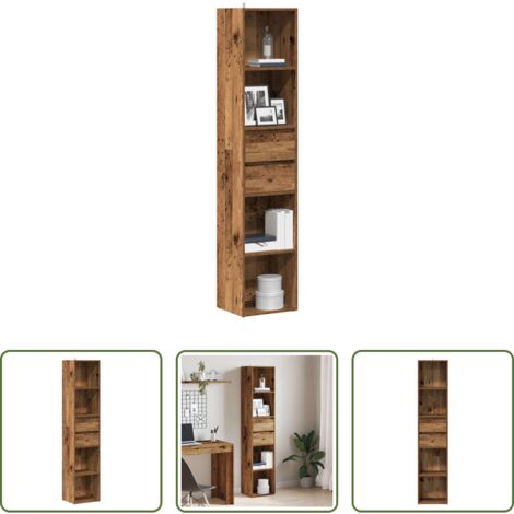 vidaXL Libreria in truciolato -  Libreria Legno Antico 36x30x171 cm in Legno Multistrato