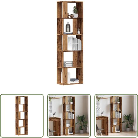 vidaXL Libreria in truciolato -  Libreria Legno Antico 45x24x159 cm in Legno Multistrato