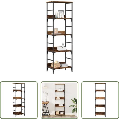 vidaXL Libreria in truciolato -  Libreria Legno Antico 50x33x153 cm in Legno Multistrato
