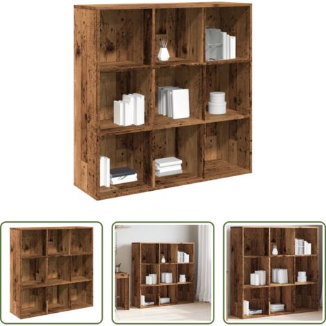 vidaXL Libreria in truciolato -  Libreria Legno Antico 98x29x97,5 cm