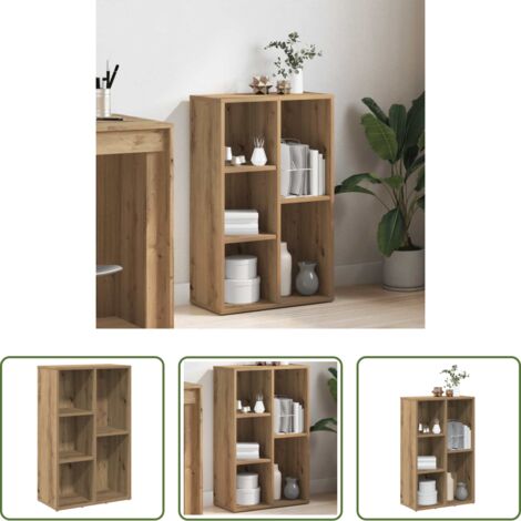 vidaXL Libreria in truciolato -  Libreria Rovere Artigianale 50x25x80 cm in Legno Multistrato