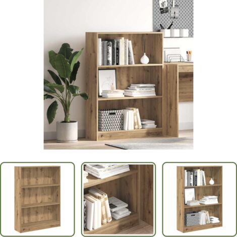 vidaXL Libreria in truciolato -  Libreria Rovere Artigianale 80x24x109 cm in Legno Multistrato