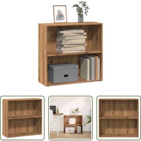 vidaXL Libreria in truciolato -  Libreria Rovere Artigianale 80x30x77 cm in Legno Multistrato