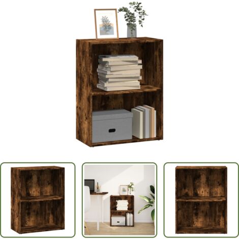 vidaXL Libreria in truciolato -  Libreria Rovere Fumo 60x30x77 cm in Legno Multistrato