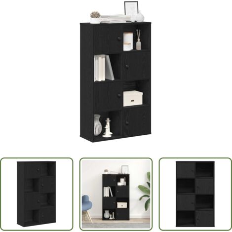 vidaXL Libreria in truciolato -  Libreria Rovere Nero 60x24x101,5 cm in Legno Multistrato