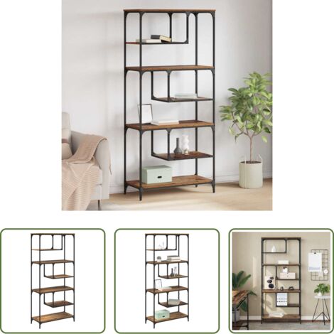 vidaXL Libreria industriale -  Libreria Legno vecchio 81 x 36 x 176 cm Legno multistrato