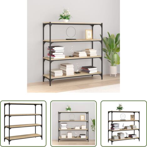 vidaXL Libreria industriale - Libreria Rovere Sonoma 100x33x100cm Legno Multistrato e Acciaio