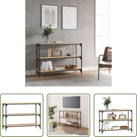 vidaXL Libreria industriale - Libreria Rovere Sonoma 100x33x70,5cm Legno Multistrato Acciaio