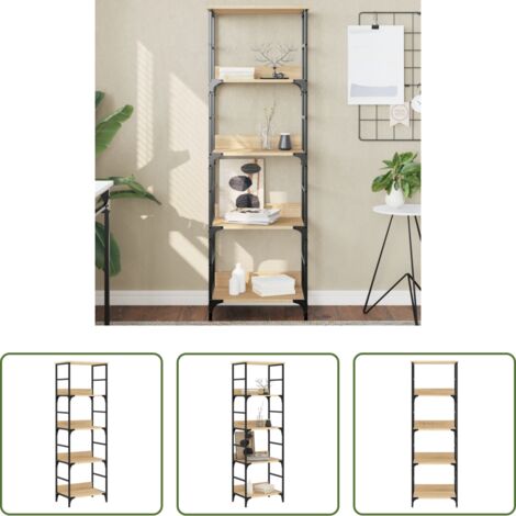 vidaXL Libreria industriale -  Libreria Rovere Sonoma 50x33x153 cm in Legno Multistrato