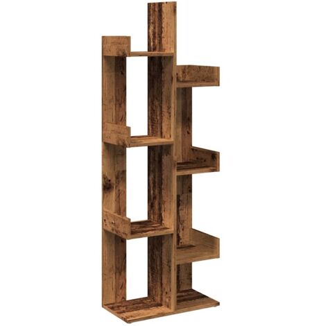 vidaXL Libreria Legno Antico 48x25,5x140 cm in Legno Multistrato