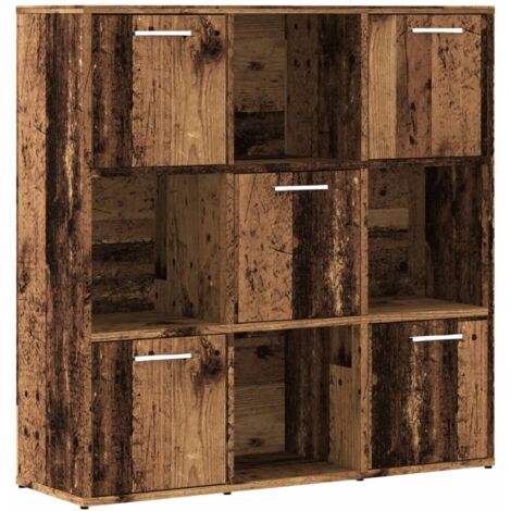 vidaXL Libreria Legno Antico 90x28x90 cm in Legno Multistrato