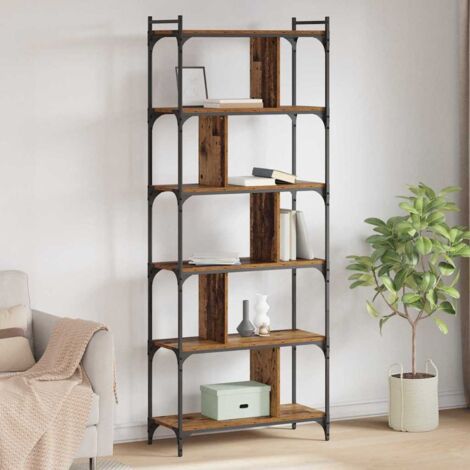 vidaXL Libreria Legno vecchio 76 x 32 x 192 cm Legno multistrato