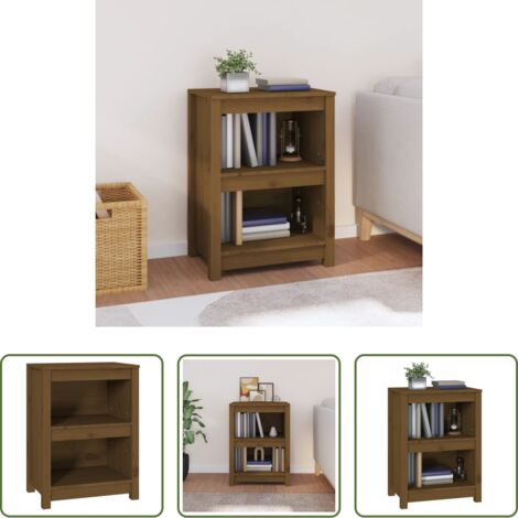vidaXL Libreria marrone ambra -  Libreria Marrone ambra 50x35x68 cm in Legno Massello di Pino