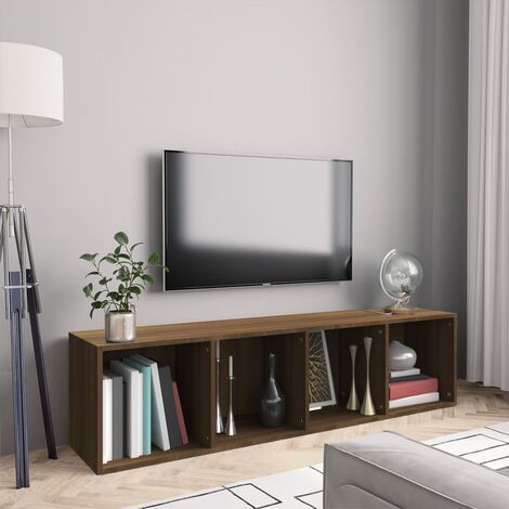 vidaXL Libreria/Mobile TV Rovere Marrone 143x30x36cm Legno Multistrato