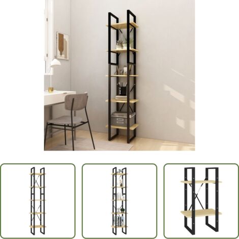 vidaXL Libreria moderna -  Libreria a 5 Ripiani Marrone 40x30x175 cm in Legno di Pino