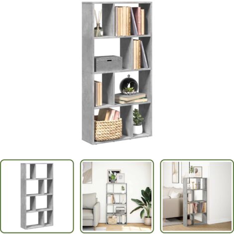 vidaXL Libreria moderna -  Libreria Grigio Cemento 60x20x120,5 cm in Truciolato