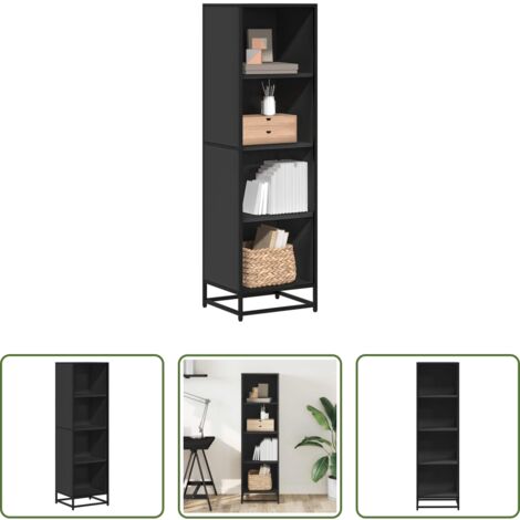 vidaXL Libreria moderna - Libreria Nera 40x35x139 cm in Legno Multistrato