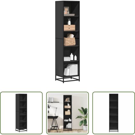 vidaXL Libreria moderna - Libreria Nera 40x35x170,5 cm in Legno Multistrato