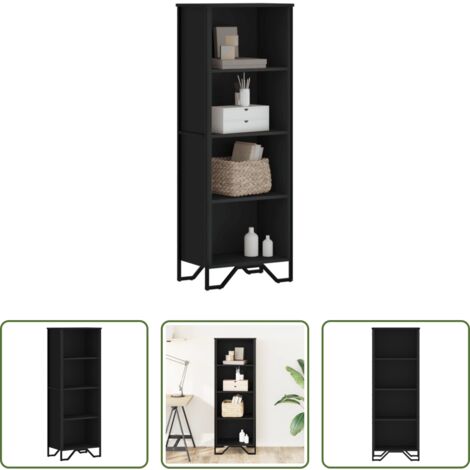 vidaXL Libreria moderna - Libreria Nera 50x31x137,5 cm in Truciolato