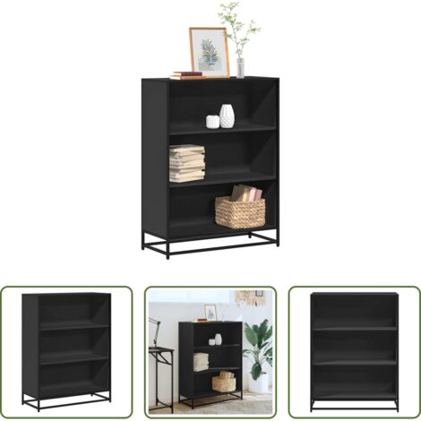 vidaXL Libreria moderna - Libreria Nera 80,5x35x107,5 cm in Legno Multistrato