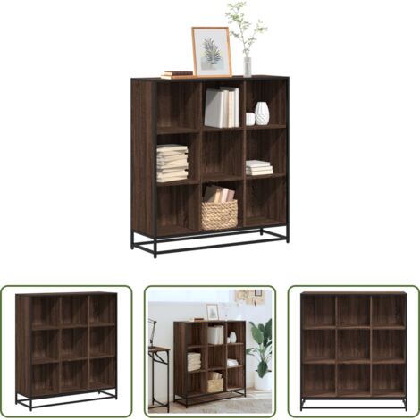 vidaXL Libreria moderna -  Libreria Rovere Marrone 97,5x33x107,5 cm Multistrato e Metallo