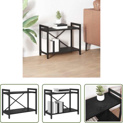 vidaXL Libreria moderna - Libreria Rovere Nero 60 x 30 x 50 cm Legno multistrato