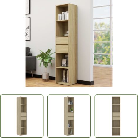vidaXL Libreria moderna -  Libreria Rovere Sonoma 36x30x171 cm in Legno Multistrato