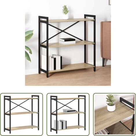vidaXL Libreria moderna -  Libreria Rovere Sonoma 80 x 30 x 85 cm Legno multistrato