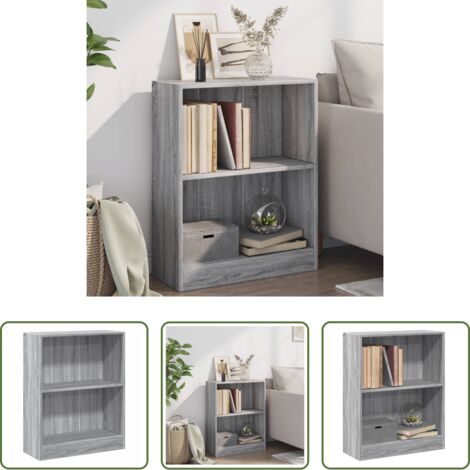 vidaXL Libreria multifunzionale -  Libreria Grigio Sonoma 60x24x76 cm in Legno Multistrato