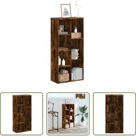vidaXL Libreria multifunzione -  Libreria Rovere Fumo 50x25x105 cm in Legno Multistrato