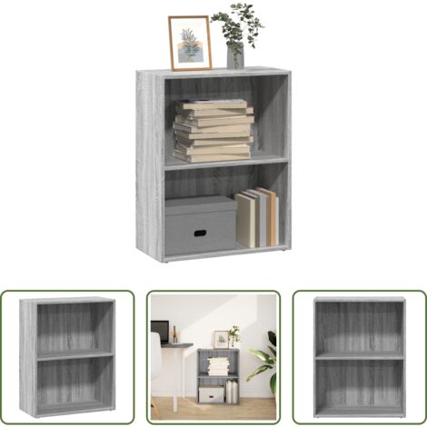 vidaXL Libreria multistrato -  Libreria Grigio Sonoma 60x30x77 cm in Legno Multistrato