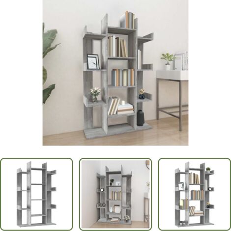 vidaXL Libreria multistrato -  Libreria Grigio Sonoma 86x25,5x140 cm in Legno Multistrato
