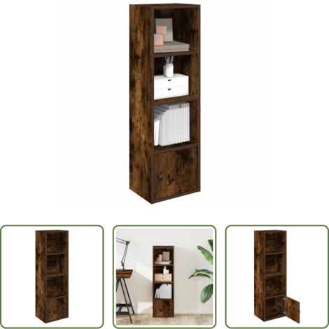 vidaXL Libreria multistrato -  Libreria Rovere Fumo 31x24x102 cm in Legno Multistrato