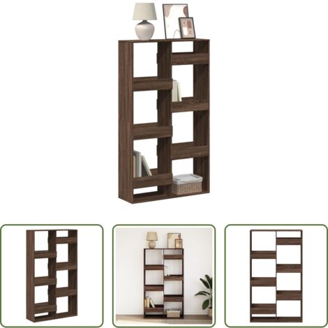 vidaXL Libreria multistrato -  Libreria Rovere Marrone 100x33x175 cm in Legno Multistrato