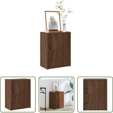 vidaXL Libreria multistrato -  Libreria Rovere Marrone 40x24x52 cm in Legno Multistrato